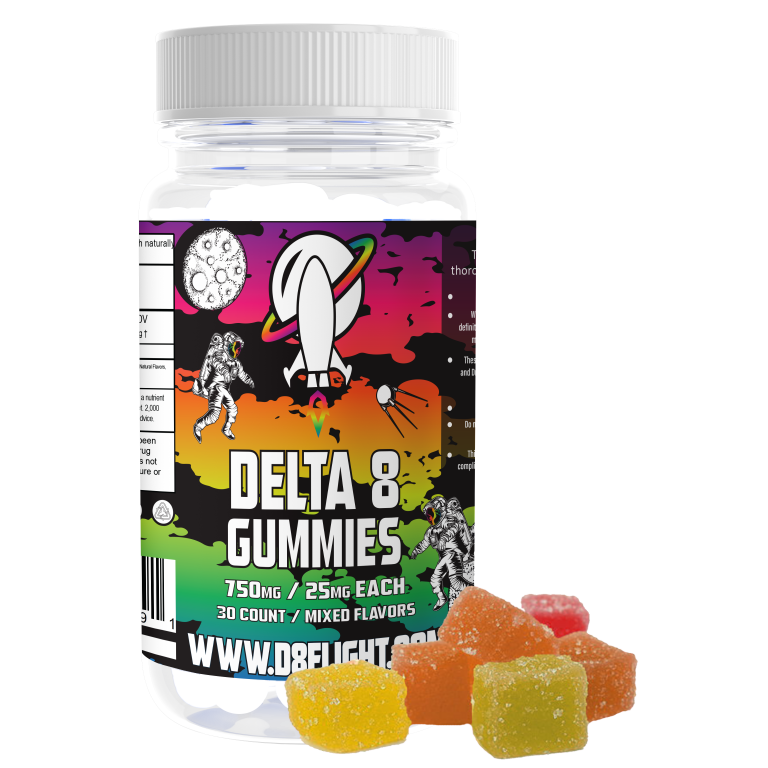 Delta 8 Gummies 30 count, Mixed Flavors D8Flight