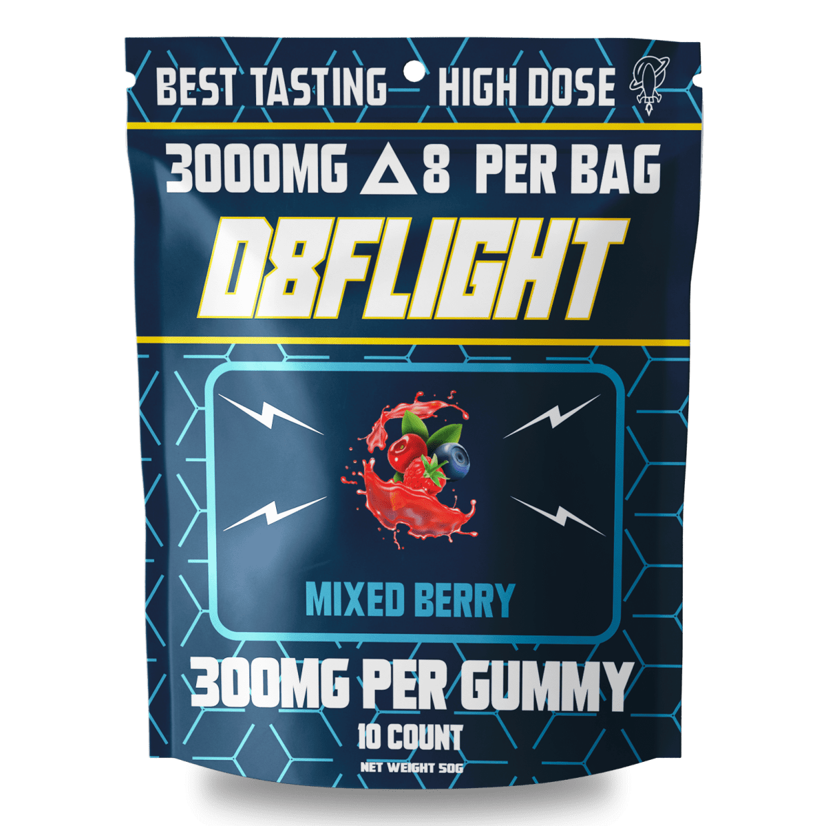 High dose 3000mg d8 gummies mixed berry