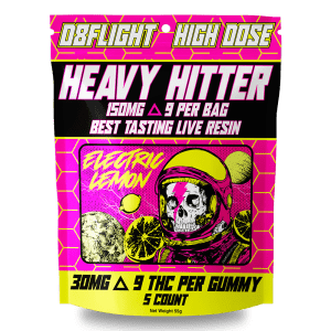 D8Flight Heavy Hitter - D9 30mg Gummy - 5ct Bag - Electric Lemon